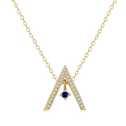 [Okajuri Jewelry]Sparkling "A" Shape Necklace