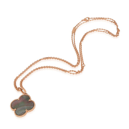 [Okajuri Jewelry]CLOVER 25MM GOLD DARK MOP BIG CLOVER NECKLACE