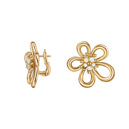 [Okajuri Jewelry] FLOWERLACE EARRING 5 DIAMONDS