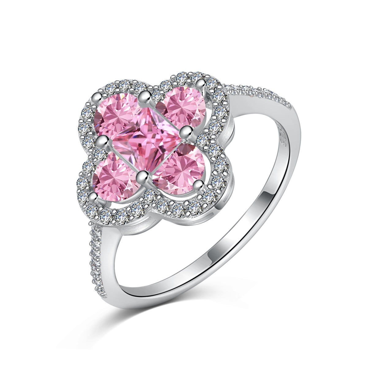 [Okajuri Jewelry]Luxurious Eternity Flower Shape Banquet Ring