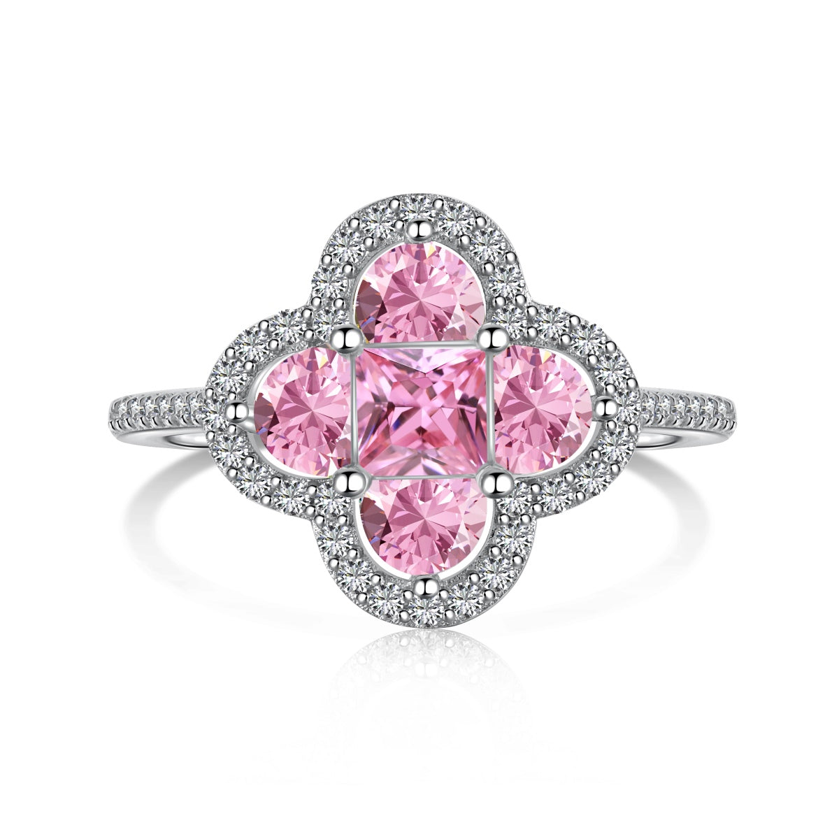 [Okajuri Jewelry]Luxurious Eternity Flower Shape Banquet Ring