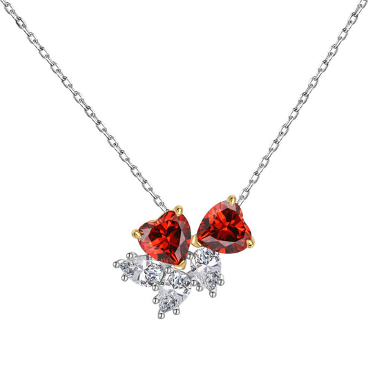 [Okajuri Jewelry]Dainty Red Heart Necklace