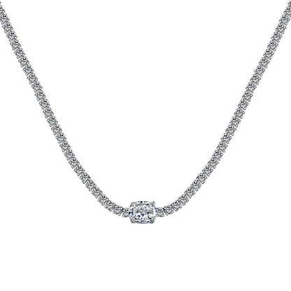 [Okajuri Jewelry]1.0 Carat Shining Oval Cut Necklace
