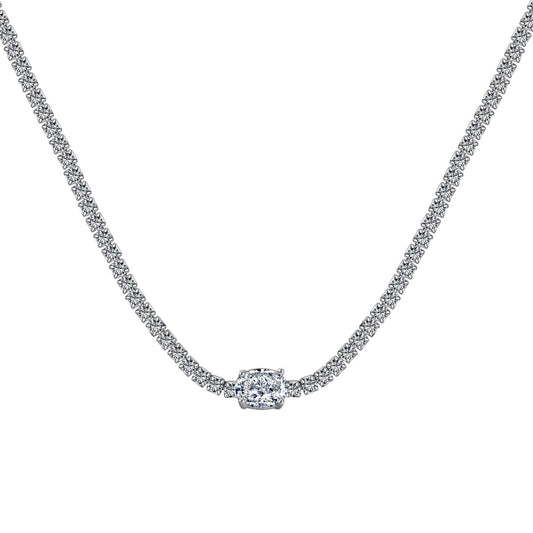 [Okajuri Jewelry]1.0 Carat Shining Oval Cut Necklace