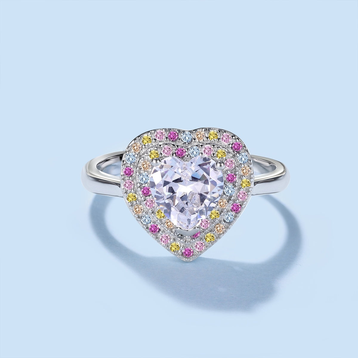 [Okajuri Jewelry]Delicate Ebullient Heart Shape Wedding Ring