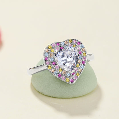[Okajuri Jewelry]Delicate Ebullient Heart Shape Wedding Ring