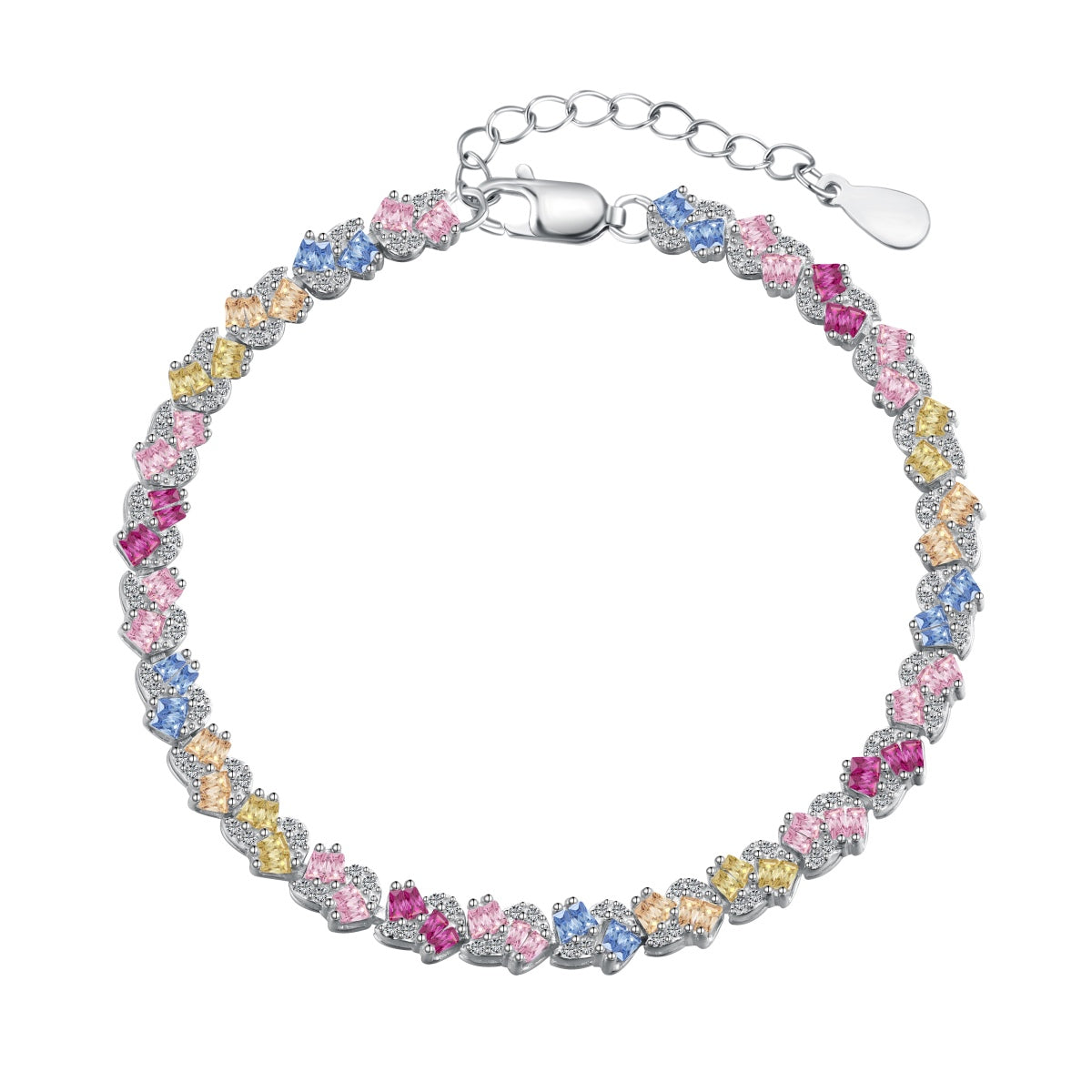 [Okajuri Jewelry]Ornate Colorful Flower Shape Party Bracelet