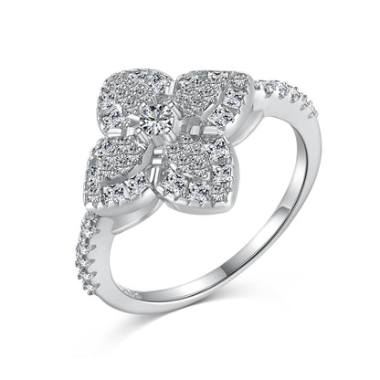 [Okajuri Jewelry]Luxurious Colorful Flower Shape Banquet Ring