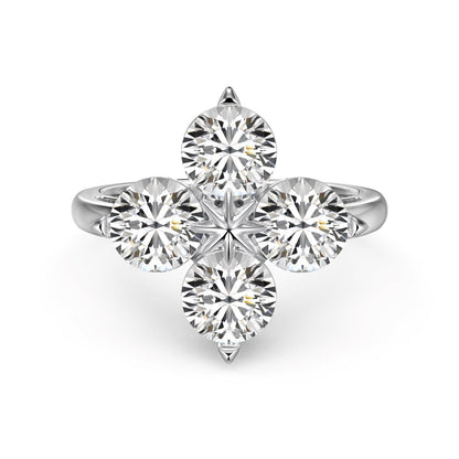 [Okajuri Jewelry]Four-Leaf Clover Eight-Pointed Star Ring