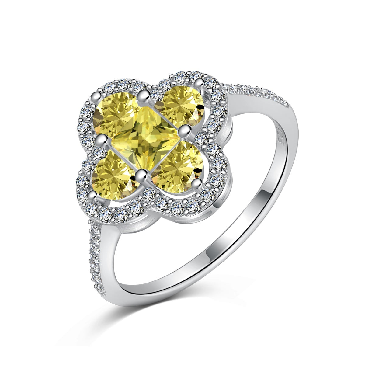 [Okajuri Jewelry]Luxurious Eternity Flower Shape Banquet Ring