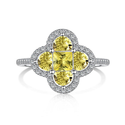 [Okajuri Jewelry]Luxurious Eternity Flower Shape Banquet Ring