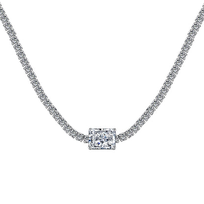 [Okajuri Jewelry]2.0 carat Ornate Emerald Cut Necklace