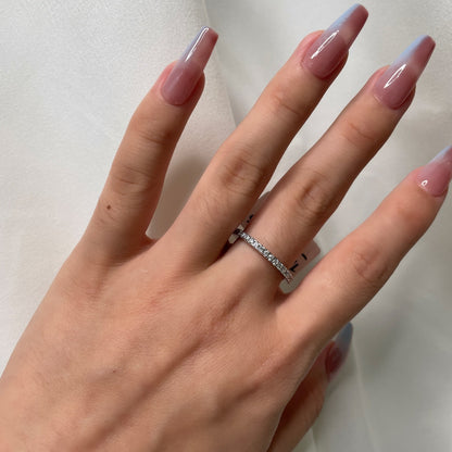 [Okajuri Jewelry]Delicate Sparkling Round Cut Daily Ring