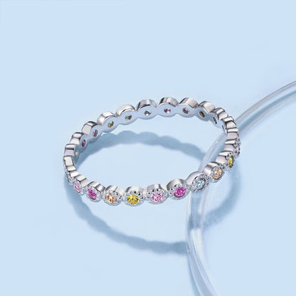 [Okajuri Jewelry]Radiant Sparkling Round Cut Daily Ring