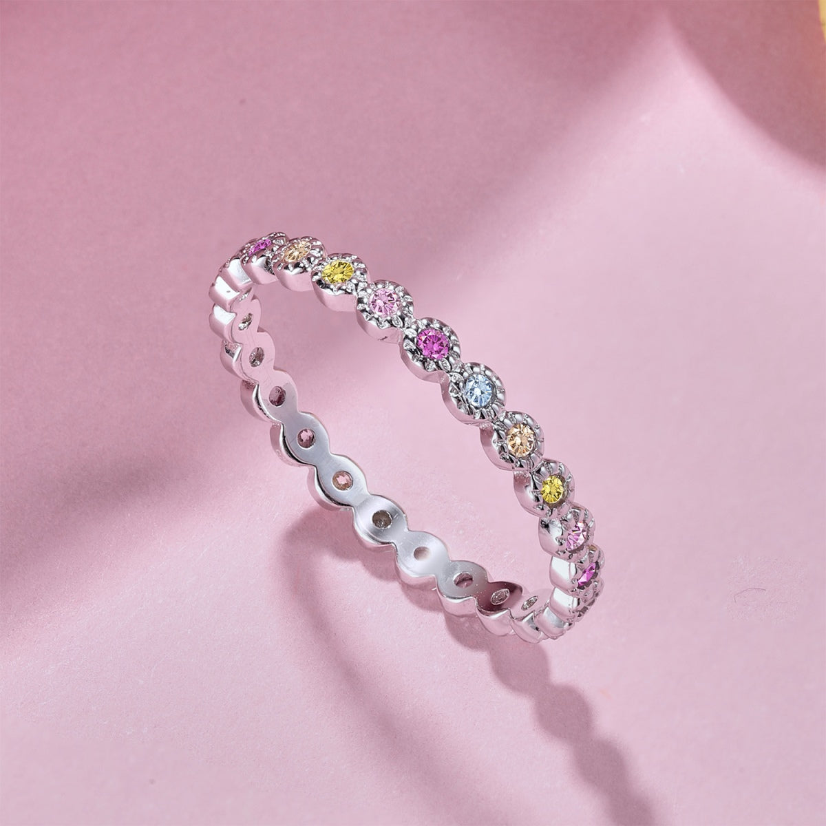 [Okajuri Jewelry]Radiant Sparkling Round Cut Daily Ring