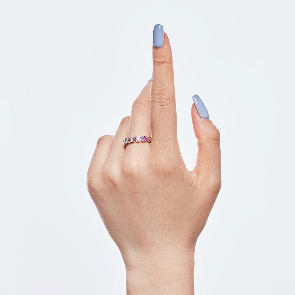 [Okajuri Jewelry]Delicate Vibrant Emerald Cut Daily Ring