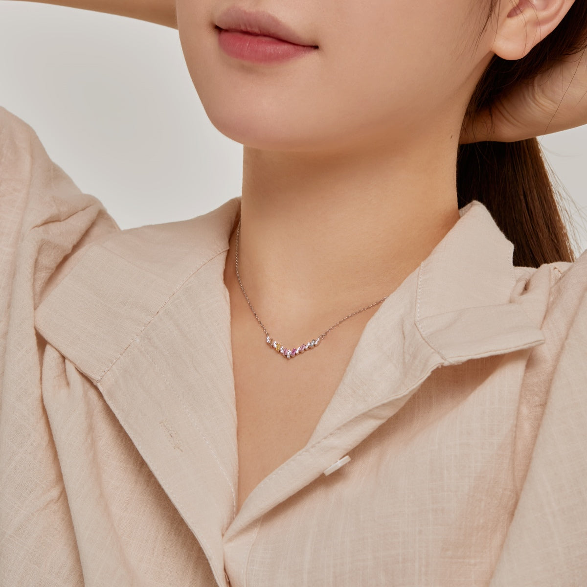 [Okajuri Jewelry]Dazzling Rainbow Necklace