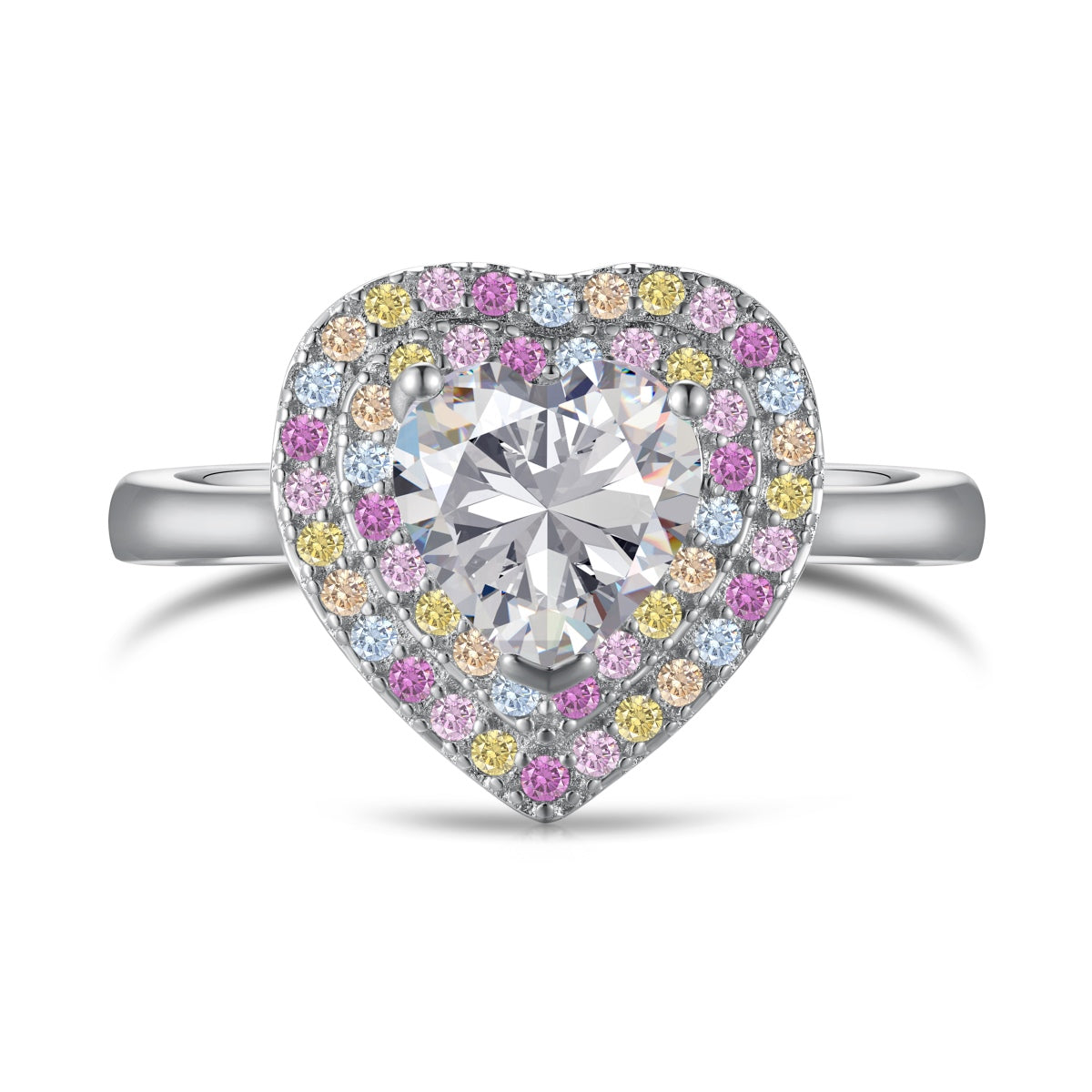 [Okajuri Jewelry]Delicate Ebullient Heart Shape Wedding Ring