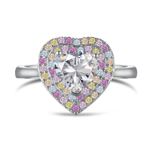 [Okajuri Jewelry]Delicate Ebullient Heart Shape Wedding Ring