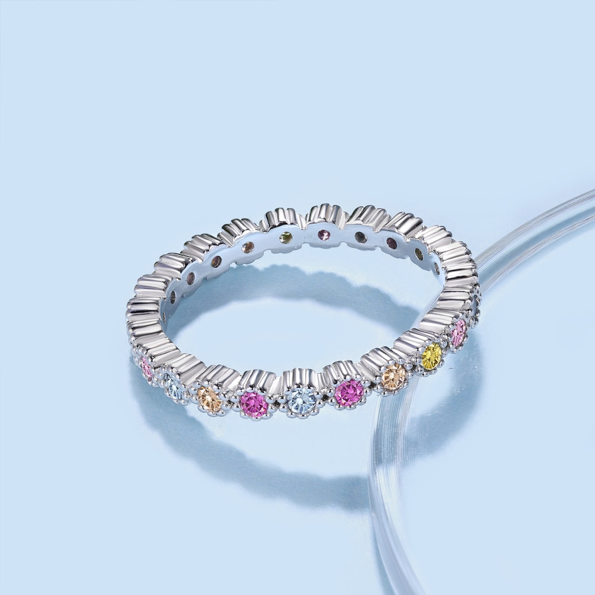 [Okajuri Jewelry]Unique Scintillating Round Cut Daily Ring