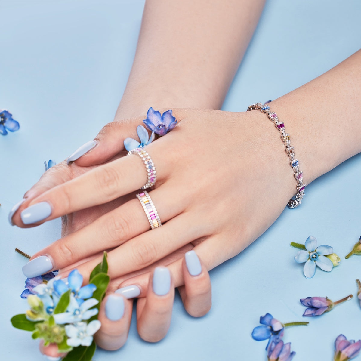 [Okajuri Jewelry]Dainty Kaleidoscopic Emerald Cut Daily Ring