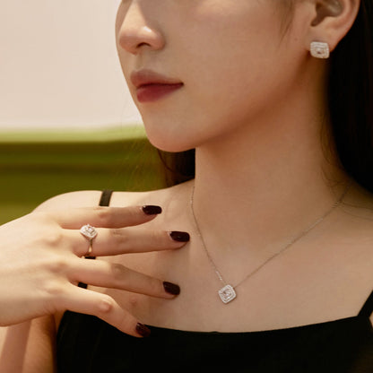 [Okajuri Jewelry]Sparkling Asscher Cut Necklace