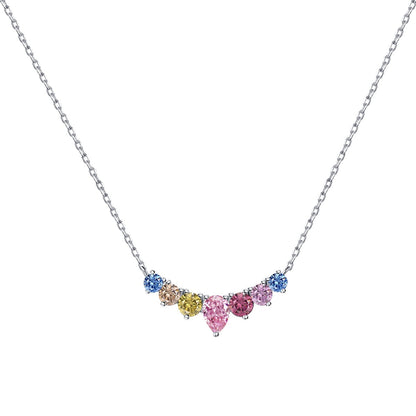 [Okajuri Jewelry]Dainty Colorful Heart Necklace
