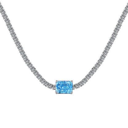 [Okajuri Jewelry]2.0 carat Ornate Emerald Cut Necklace
