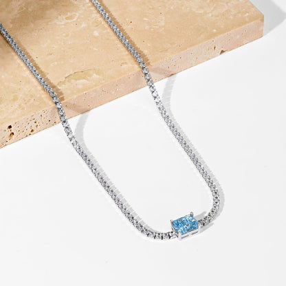 [Okajuri Jewelry]2.0 carat Ornate Emerald Cut Necklace