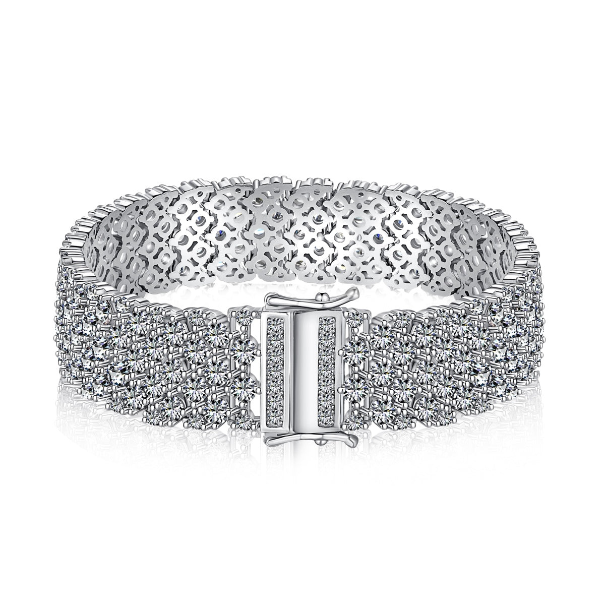 [Okajuri Jewelry]Ornate Elegant Round Cut Party Bracelet