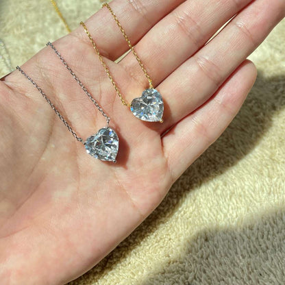 [Okajuri Jewelry]6.0 carat Radiant Heart Shape Necklace