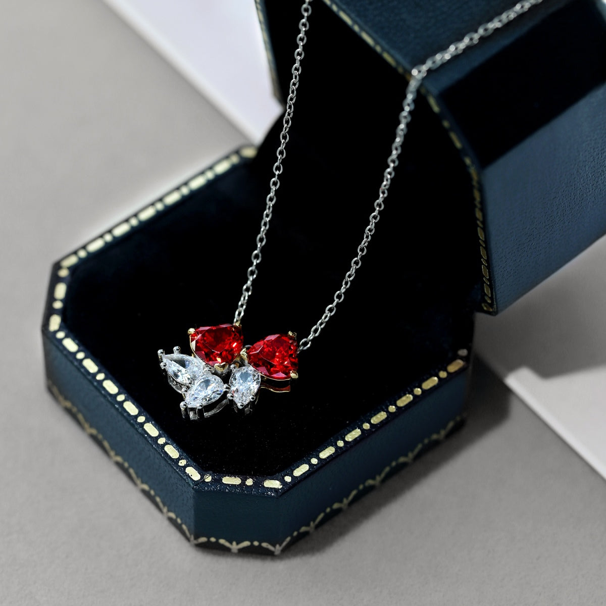 [Okajuri Jewelry]Dainty Red Heart Necklace