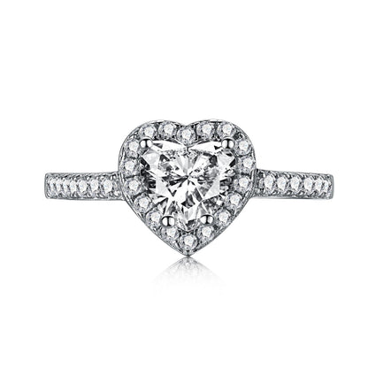 [Okajuri Jewelry]Eternity Splashy Romantic Heart Shape Lover Ring