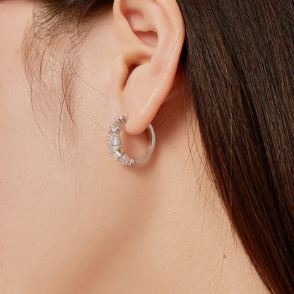 [Okajuri Jewelry]Dazzling Colorful Emerald Cut Daily Earrings