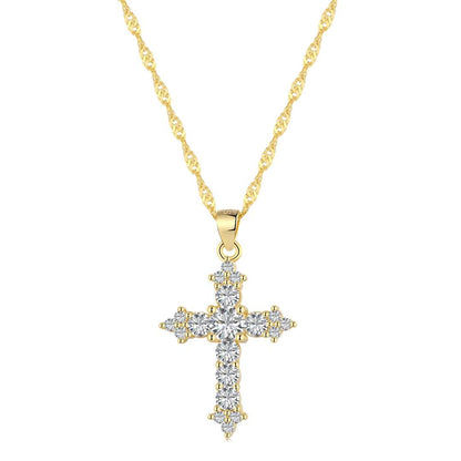 [Okajuri Jewelry]Delicate Cross Shape Necklace