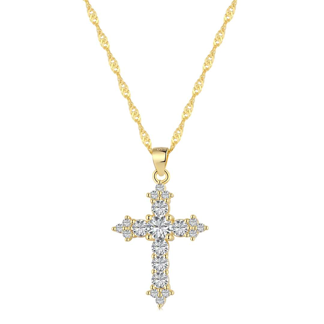 [Okajuri Jewelry]Delicate Cross Shape Necklace