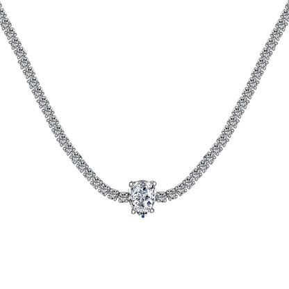 [Okajuri Jewelry]1.0 carat Unique Pear Cut Tennis Necklace