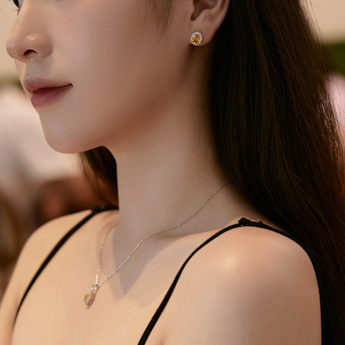 [Okajuri Jewelry]Delicate Radiant Oval Cut Daily Earrings