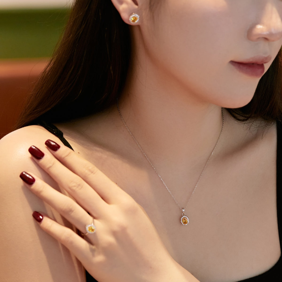 [Okajuri Jewelry]Delicate Radiant Oval Cut Daily Earrings
