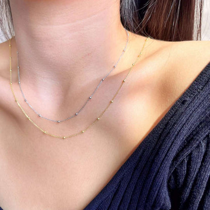 [Okajuri Jewelry]Small Bead Clavicle Chain Simple Necklace