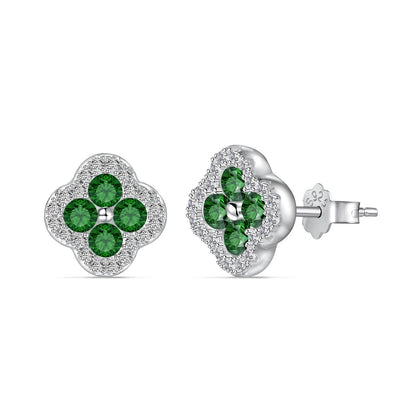 [Okajuri Jewelry]Four-Leaf Clover Flower Shaped Earrings