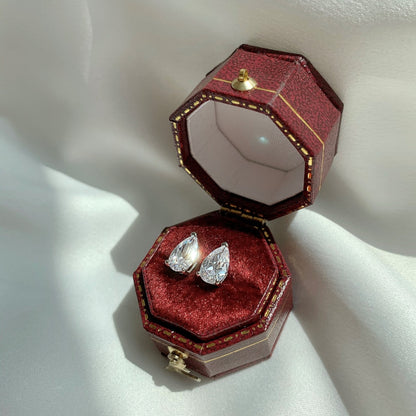 [Okajuri Jewelry]Ornate Water Drop Shape Earrings