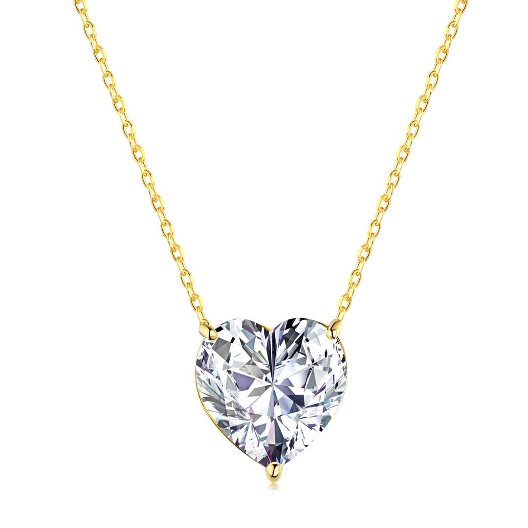 [Okajuri Jewelry]6.0 carat Radiant Heart Shape Necklace