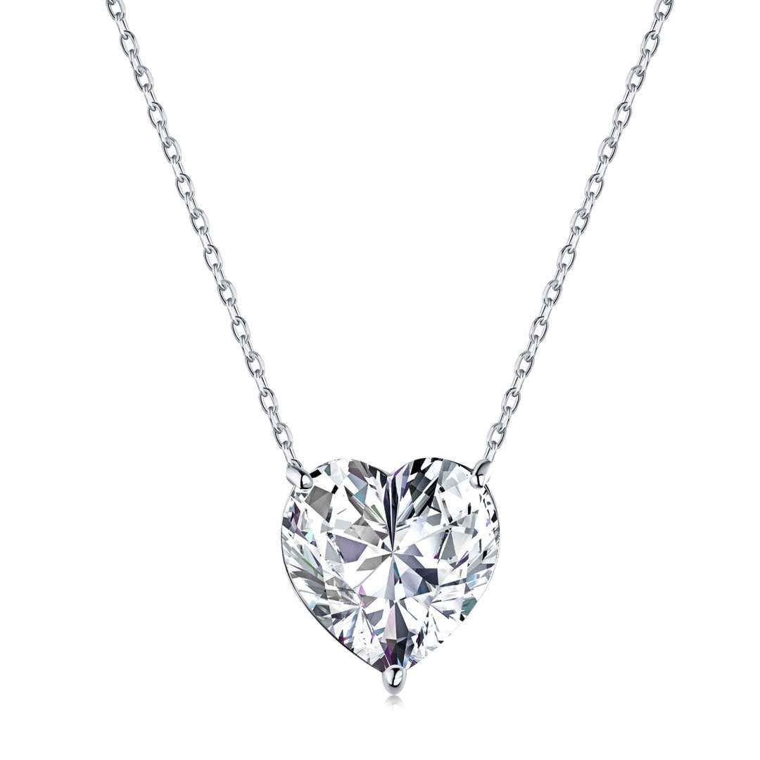 [Okajuri Jewelry]6.0 carat Radiant Heart Shape Necklace