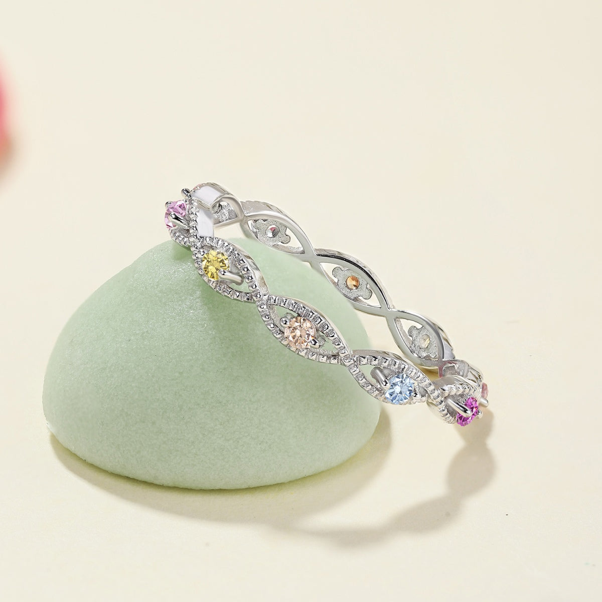 [Okajuri Jewelry]Elegant Energetic Round Cut Daily Ring