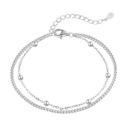 [Okajuri Jewelry]Delicate Bead Double Layer Bracelet