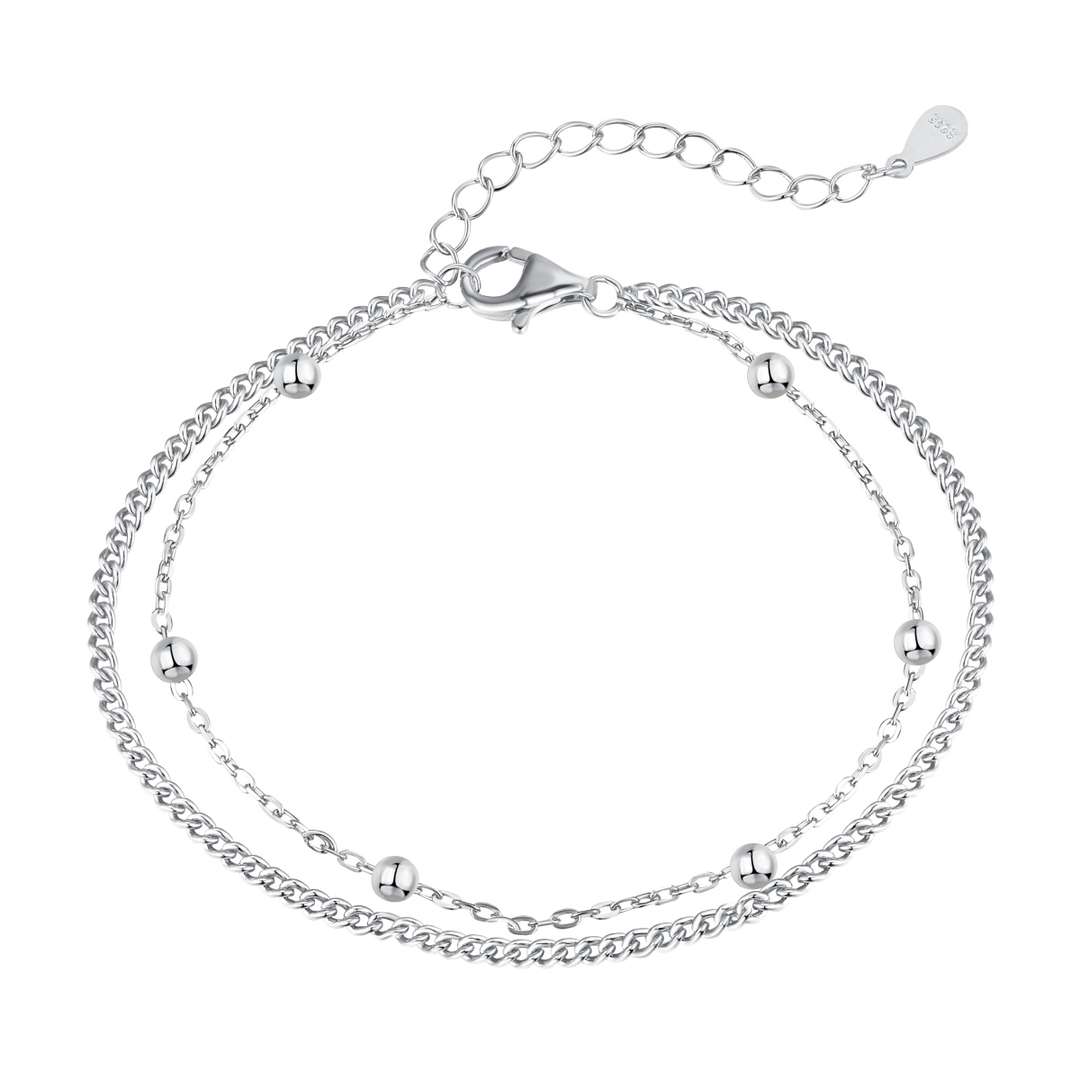 [Okajuri Jewelry]Delicate Bead Double Layer Bracelet