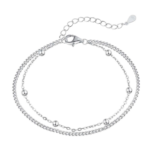 [Okajuri Jewelry]Delicate Bead Double Layer Bracelet