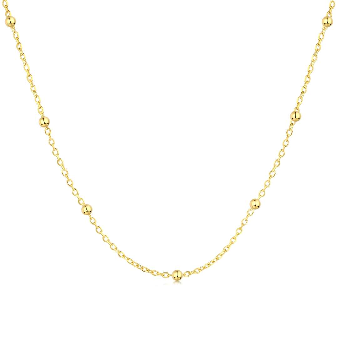 [Okajuri Jewelry]Small Bead Clavicle Chain Simple Necklace