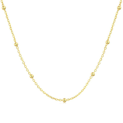[Okajuri Jewelry]Small Bead Clavicle Chain Simple Necklace